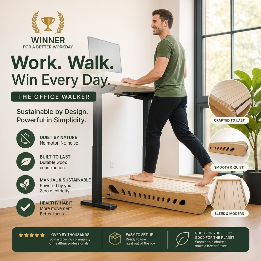 Motione Office Walker – Natural Wood