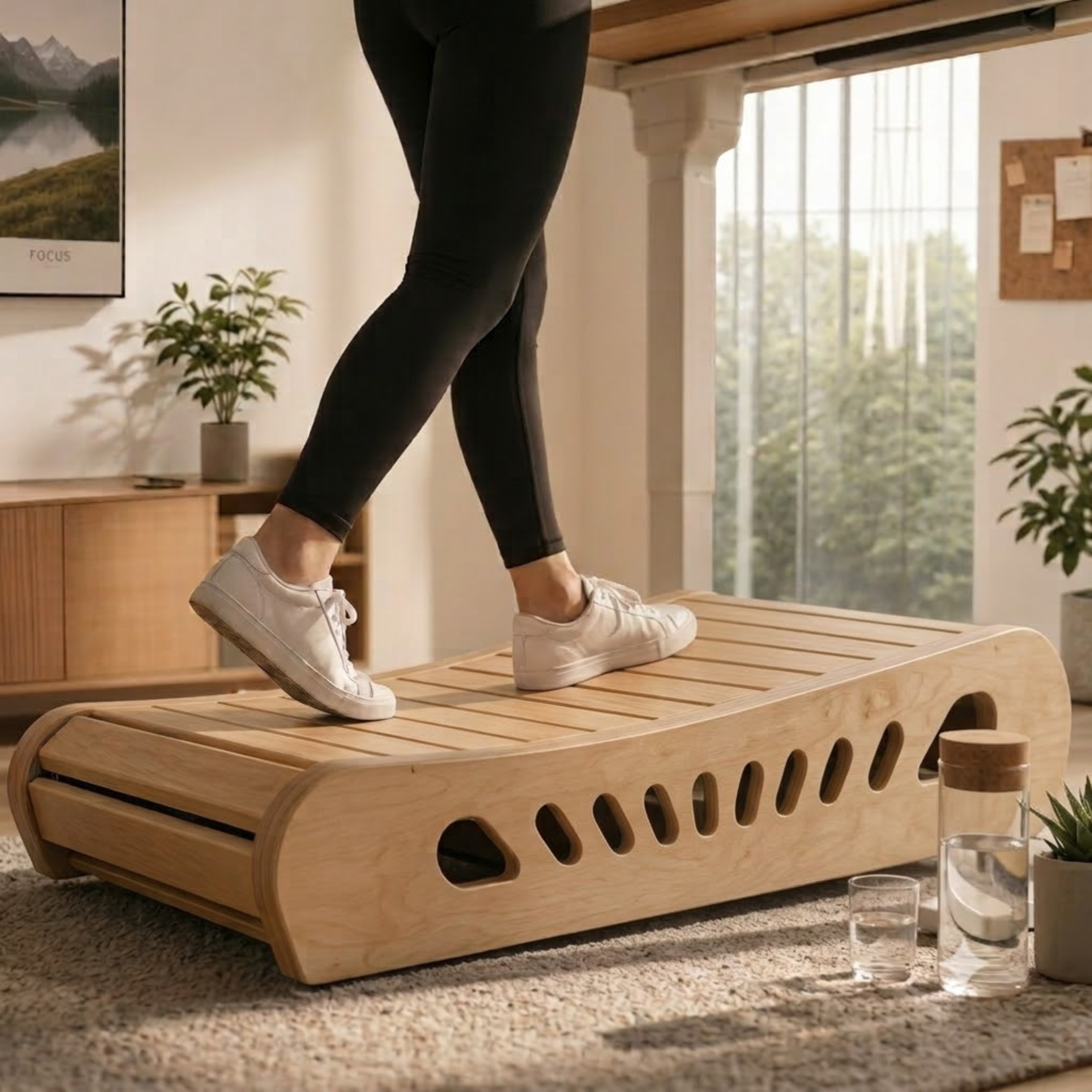Motione Office Walker – Natural Wood